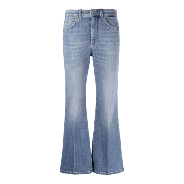 VINTAGE MEDIUM BLUE 90 S CROP FLARE