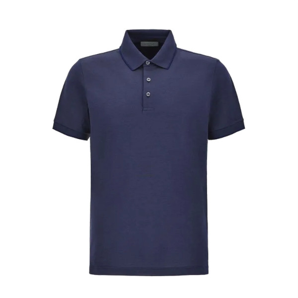 BICOLORED COTTON PIQUET POLO