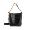 FAUX LEATHER BUCKET BAG - BLACK 01