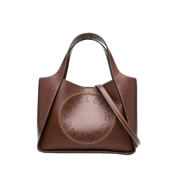 LOGO-PERFORATED PANELLED TOTE BAG