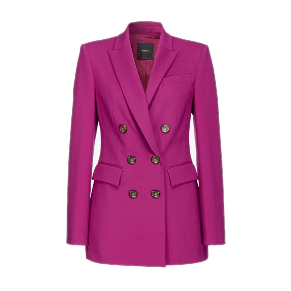 DOUBLE-BREASTED FABRIC STITCH BLAZER