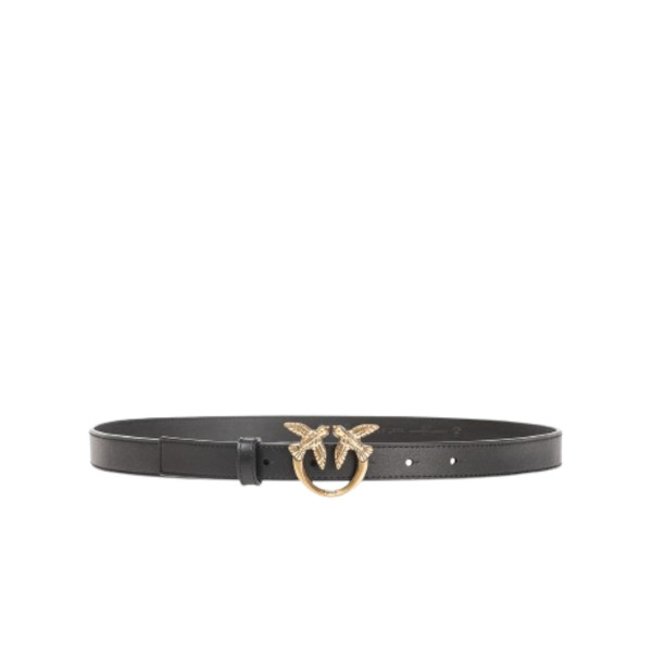 LOVE BIRDS THIN LEATHER BELT 2CM