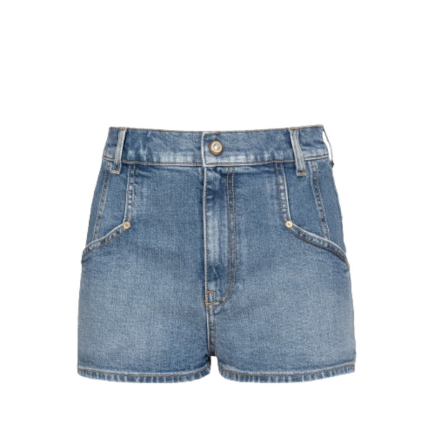 JEANS SHORT WITH STITCHING
