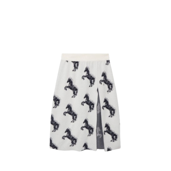 PIXEL HORSE JACQUARD SKIRT