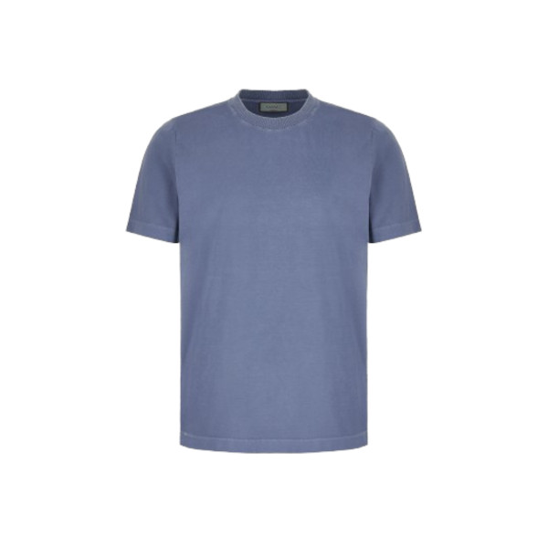 T-SHIRT IN DENIM GARMENT-DYED COTTON