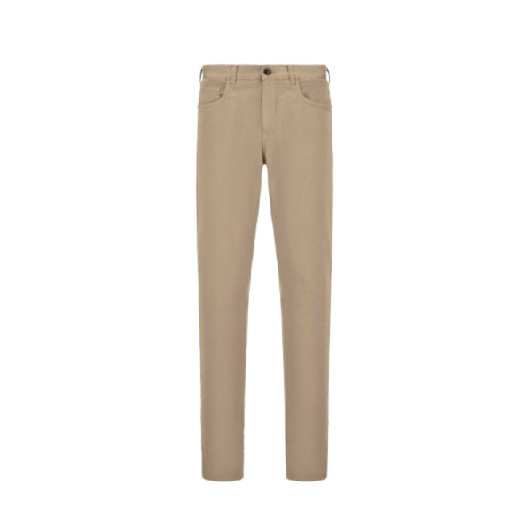 FIVE-POCKET REGULAR FIT PANTS IN SAND GARMENT