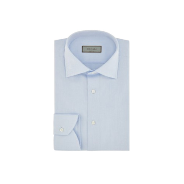 REGULAR-FIT SHIRT IN LIGHT BLUE COTTON