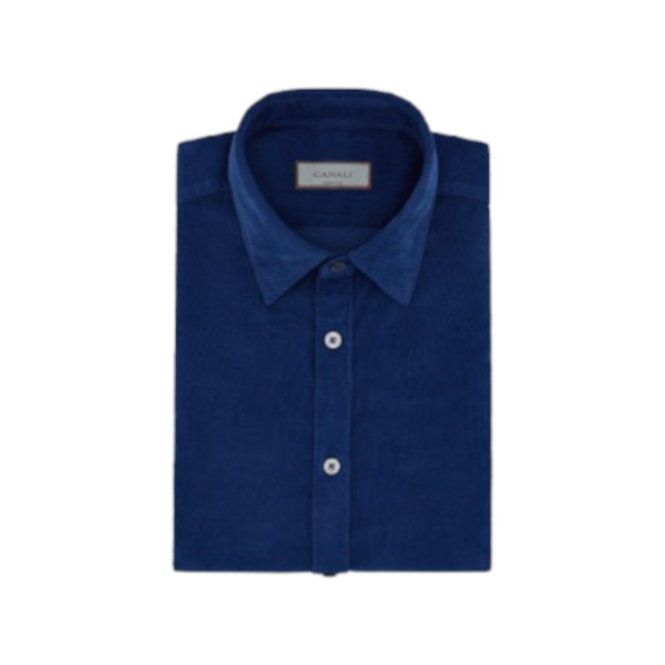 SLIM-FIT SHIRT IN COTTON VELVET